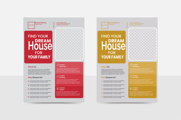 Business Flyer Layout in Two Colors, business flyer and creative design, IT company flyer and editable vector template design.