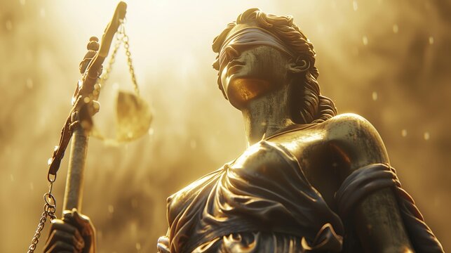 Lady Justice Holding a Sword
