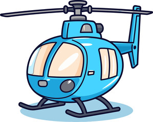 Helicopter Survey Connection Vector Graphic