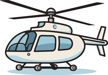 Helicopter Survey Collaboration Vector Illustration
