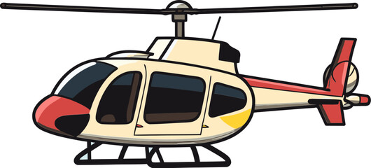 Fototapeta na wymiar Helicopter Survey Skill Vector Art
