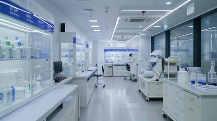 Room Filled With White Lab Equipment