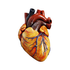 Naklejka premium Human Organ (Human Heart) - PNG Cutout Isolated in a Transparent Backdrop