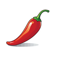 Spicy chili pepper. Vector clip art illustration ca