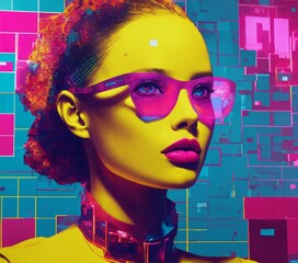 Pop art showreel of new media featuring artificial intelligence.