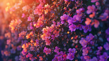 Obraz premium beautiful harmonious purple flower wall