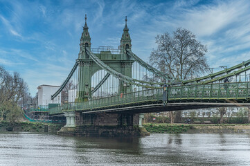Fototapeta na wymiar Hammersmith Bridge London UK