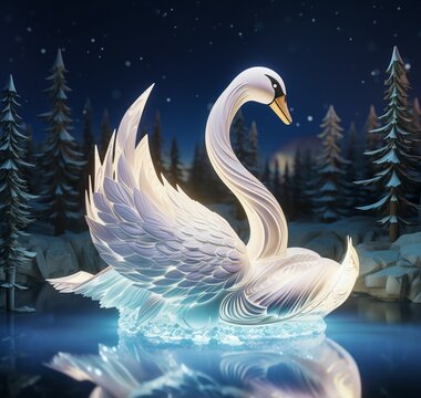 swans on the lake