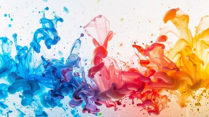 abstract ink splatter, oil splashes, beautiful colors