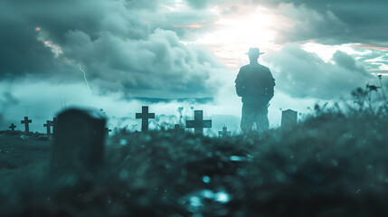 Memorial Day, remembering the fallen soldiers around the world  - obrazy, fototapety, plakaty