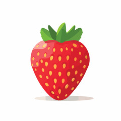 Strawberry icon vector isolated on white background