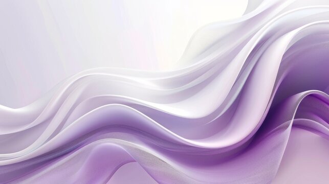 Soft lavender flow abstract design for relaxing background. Gentle wavy pattern in lavender and white for elegant decor. Calming purple waves for peaceful abstract wallpaper.