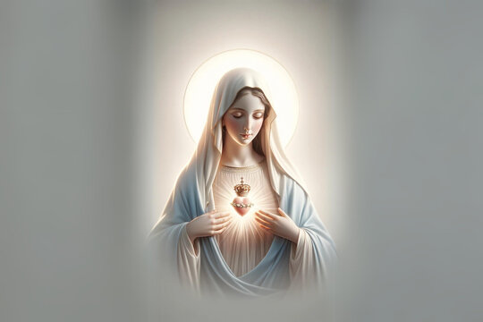 Sagrado Cora&ccedil;&atilde;o de Maria - Imaculado Cora&ccedil;&atilde;o de Maria - Nossa Senhora - Virgem Maria