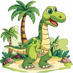 Naklejka premium cartoon dinosaur.