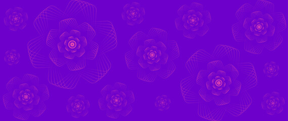 Vector illustration. Floral seamless design. Stylish pattern. Gradient color. Ideal for textile design, screensavers, covers, cards, invitations and posters.