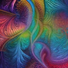Abstract fractal background with various colors
