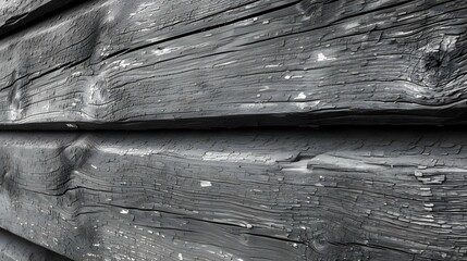 Naklejka premium log wood tree black-white texture old pattern