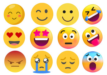 set of emoji faces