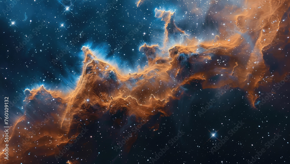 Wall mural majestic cosmic clouds in vibrant hues