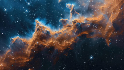 Majestic cosmic clouds in vibrant hues