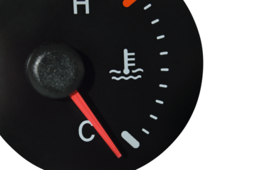 Engine or other features temperature display