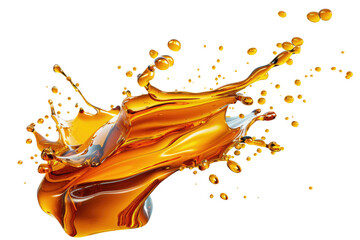 oil splash, 3d render, isolated transparent background