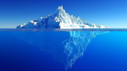 Melting Iceberg in Ocean for Earth Day Awareness