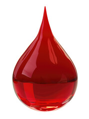 Obraz premium red liquid droplet cutout transparent background