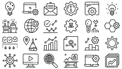 Website SEO and analytics icons