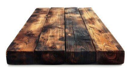 Sleek Wood Table Montage Canvas