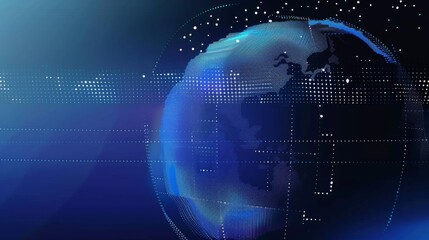 Obraz premium Planet Earth. World wide web. Global network connection. World map. 3D rendering