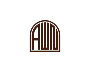 AWN logo design vector template