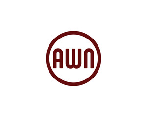 AWN logo design vector template