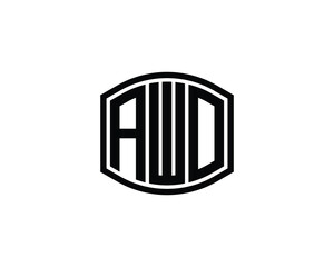 AWO logo design vector template