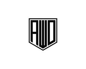 AWO logo design vector template