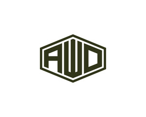 AWO logo design vector template
