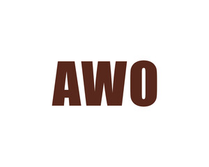 AWO logo design vector template