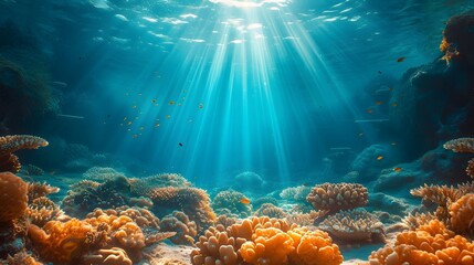 An AI interpretation of underwater life, creating a fantastical seascape that transcends physical...