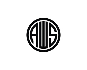 AWS logo design vector template