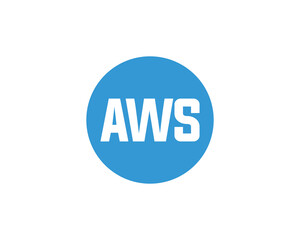 AWS logo design vector template