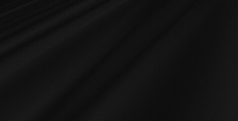 Abstract Smooth elegant black satin Textile texture Silk luxurious background design with noise