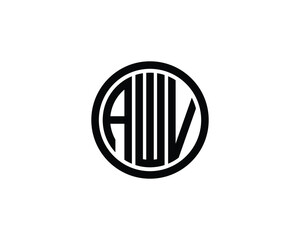 AWV logo design vector template