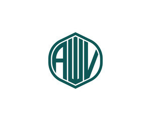 Obraz premium AWV logo design vector template