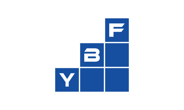 YBF initial letter financial logo design vector template. economics, growth, meter, range, profit, loan, graph, finance, benefits, economic, increase, arrow up, grade, grew up, topper, company, scale