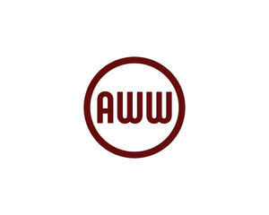 AWW Logo design vector template