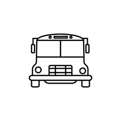 
school bus vector icon isolated white background.