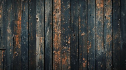Dark wooden board texture with a vintage feel, illustrating aged and timeworn use, perfect as a background