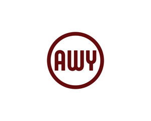 AWY logo design vector template