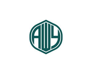 AWY logo design vector template