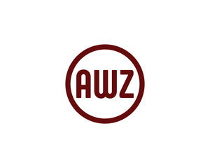 AWZ logo design vector template